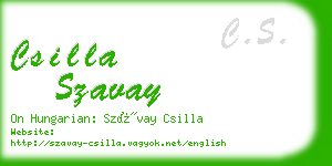 csilla szavay business card